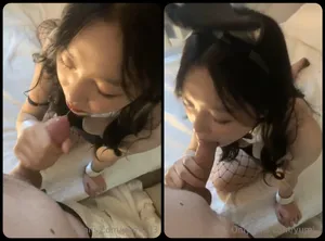 Thỏ con dâm đãng thích bú cây hàng to